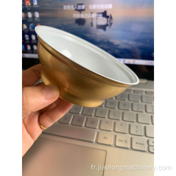 Le bol de récipient de pot en aluminium doré de vente chaude peut